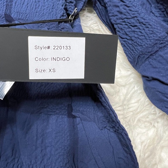 Liv by Habitat Pucker Crop Jacket Crinkle Indigo Style 220133 - Picture 3 of 4